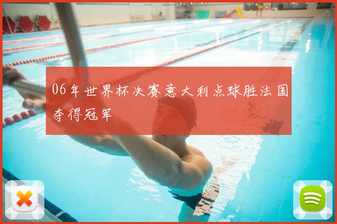 06年世界杯决赛意大利点球胜法国夺得冠军